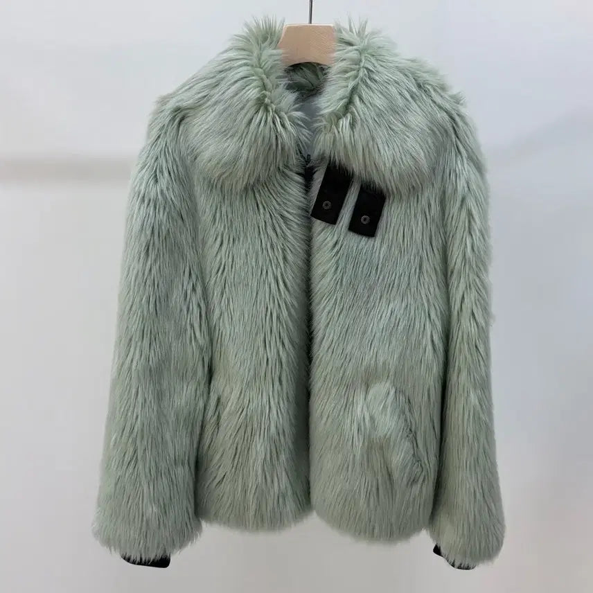 [BUNJANG] Nike x Ambush Reversible Fur Jacket (Green) / [S+급/S] 나이키 X 앰부쉬 리버서블 퍼자켓 그린