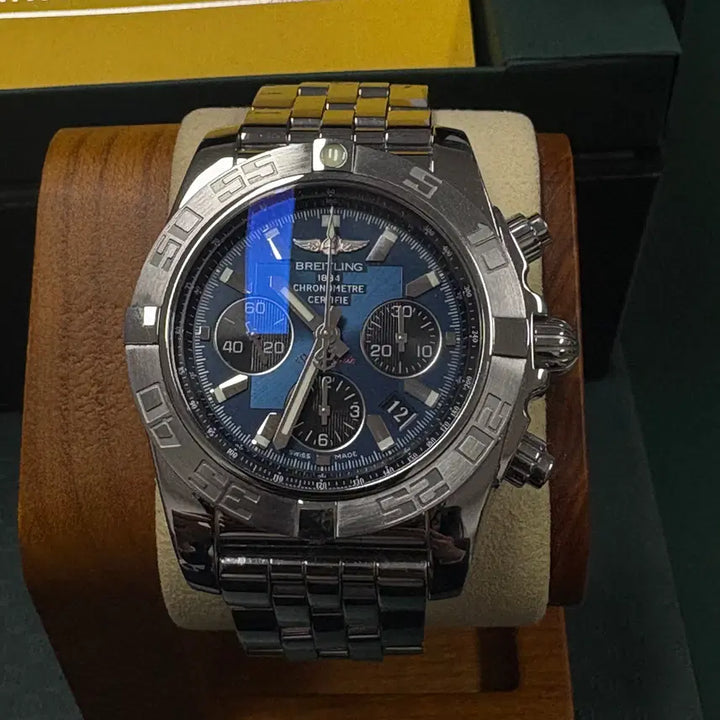 [BUNJANG] Breitling Chronomat 44 Blackeye Blue Watch / 브라이틀링 크로노맷44 블랙아이블루 11년 1월