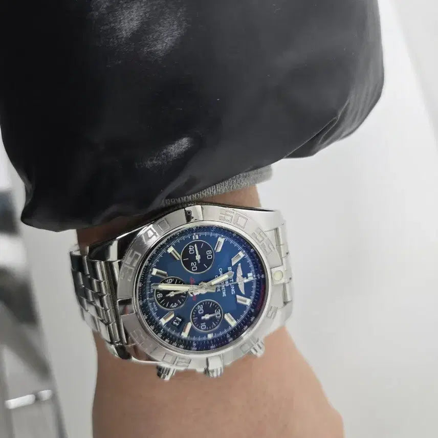 [BUNJANG] Breitling Chronomat 44 Blackeye Blue Watch / 브라이틀링 크로노맷44 블랙아이블루 11년 1월