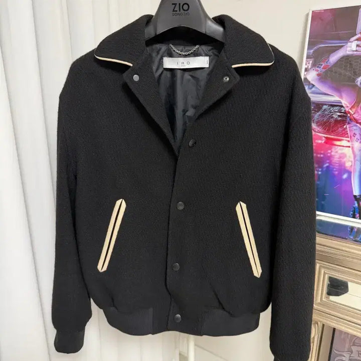 [BUNJANG] IRO Leather Trim Varsity Jacket S / IRO 이로 레더트리밍 바시티 자켓 S