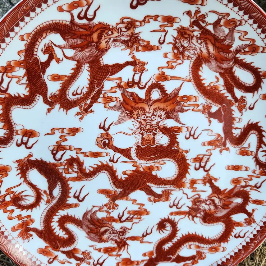 [SOLD OUT] 중국도자기  오용운문 도자기 접시(중접)