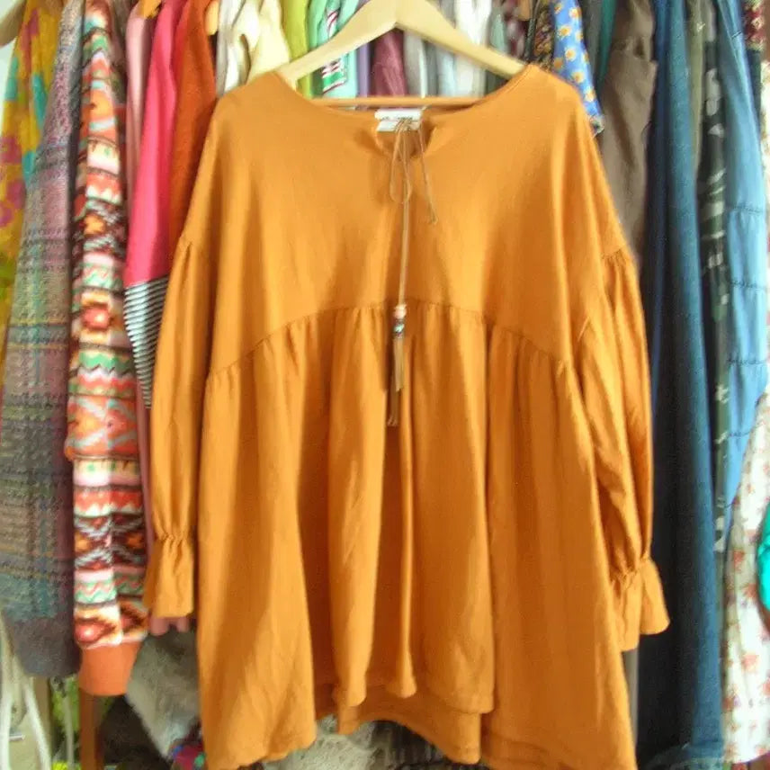 [BUNJANG] Bohemian Long Sleeve T-shirt / 보헤미안 히피 무드 롱슬리브 긴팔 티셔츠