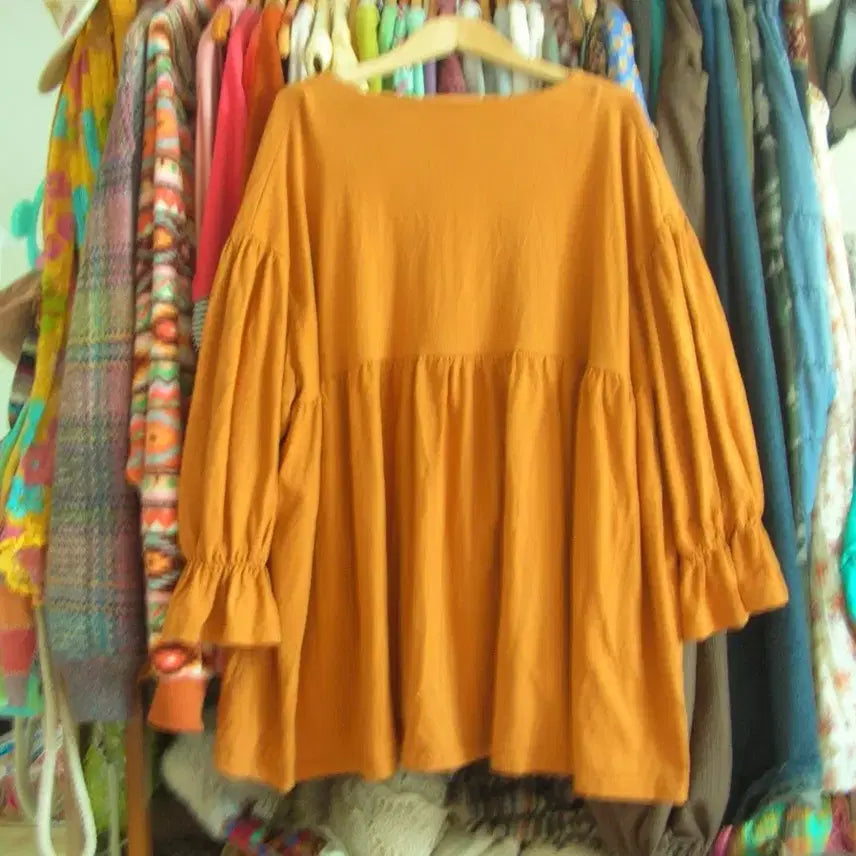 [BUNJANG] Bohemian Long Sleeve T-shirt / 보헤미안 히피 무드 롱슬리브 긴팔 티셔츠
