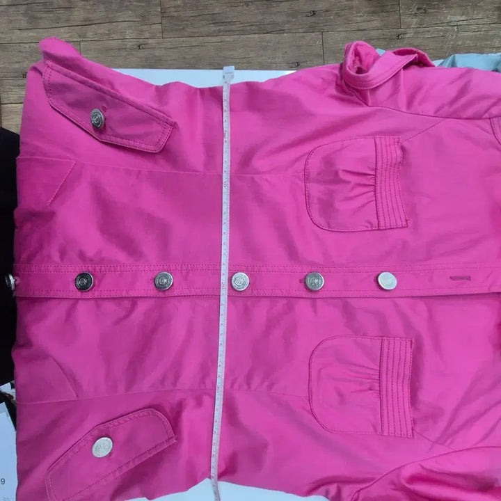 [BUNJANG] Crocodile Hot Pink Shirt Dress / 크로커다일 핫핑크 셔츠형 반팔 원피스