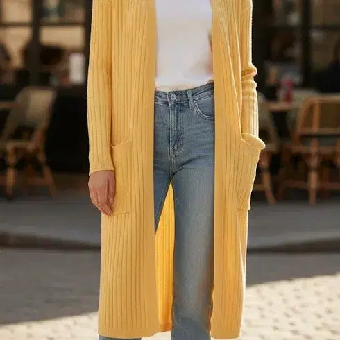 [BUNJANG] Uniqlo Long Cardigan Yellow / 유니클로 롱 가디건 옐로우