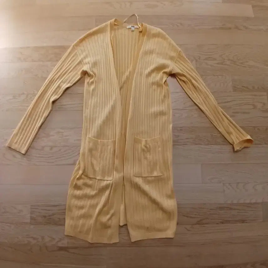 [BUNJANG] Uniqlo Long Cardigan Yellow / 유니클로 롱 가디건 옐로우