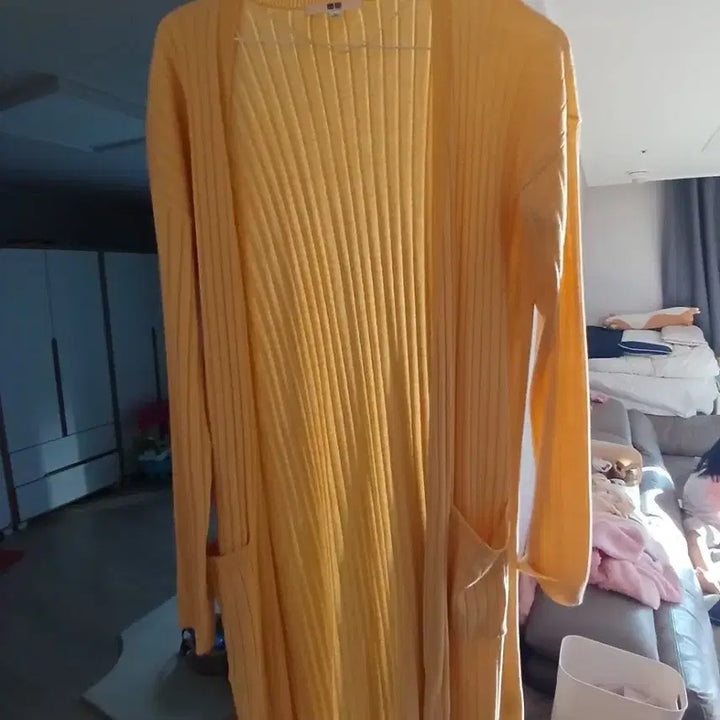 [BUNJANG] Uniqlo Long Cardigan Yellow / 유니클로 롱 가디건 옐로우