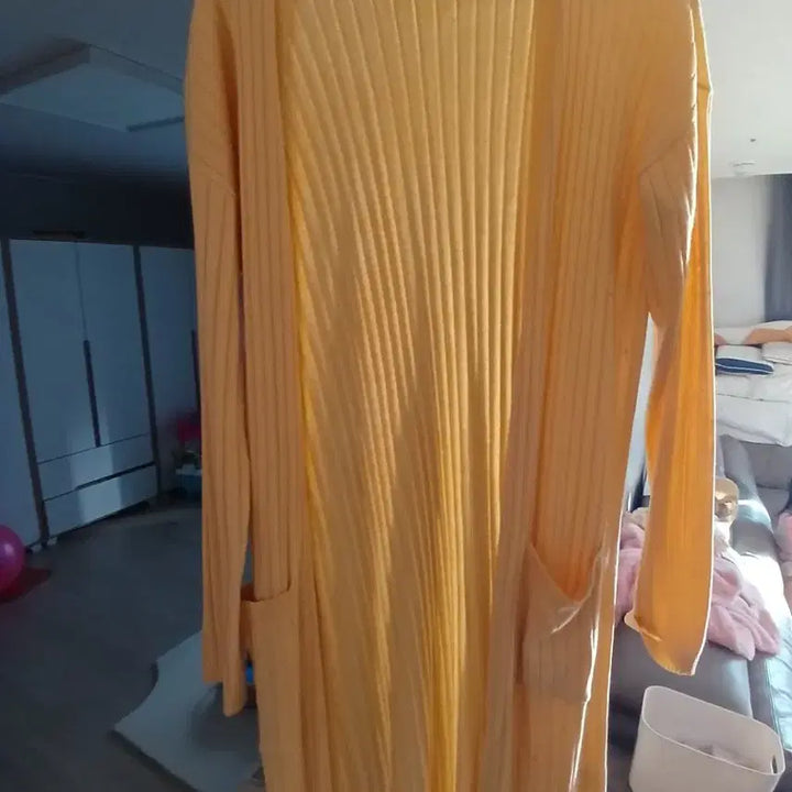 [BUNJANG] Uniqlo Long Cardigan Yellow / 유니클로 롱 가디건 옐로우