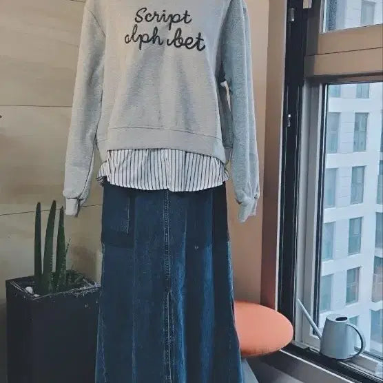 [BUNJANG] Layered Shirt Men's Sweatshirt / 새상품 셔츠 레이어드 맨투맨 입으면 바로 코디 완성, 55 66