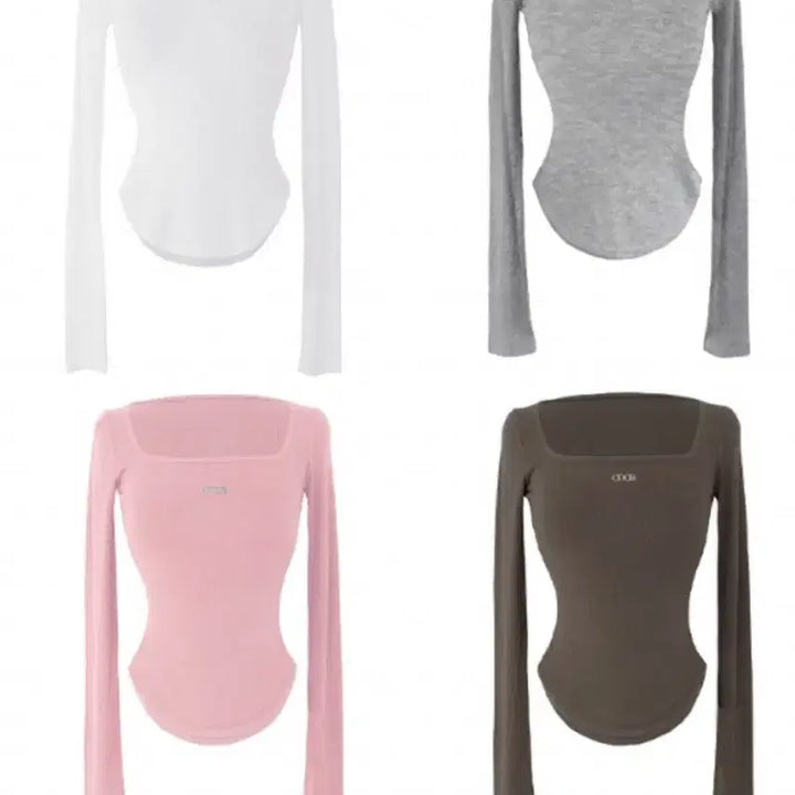 [BUNJANG] O'DOER Square Neck Brown Long Sleeve T-shirt / 오도어 스퀘어넥 브라운티