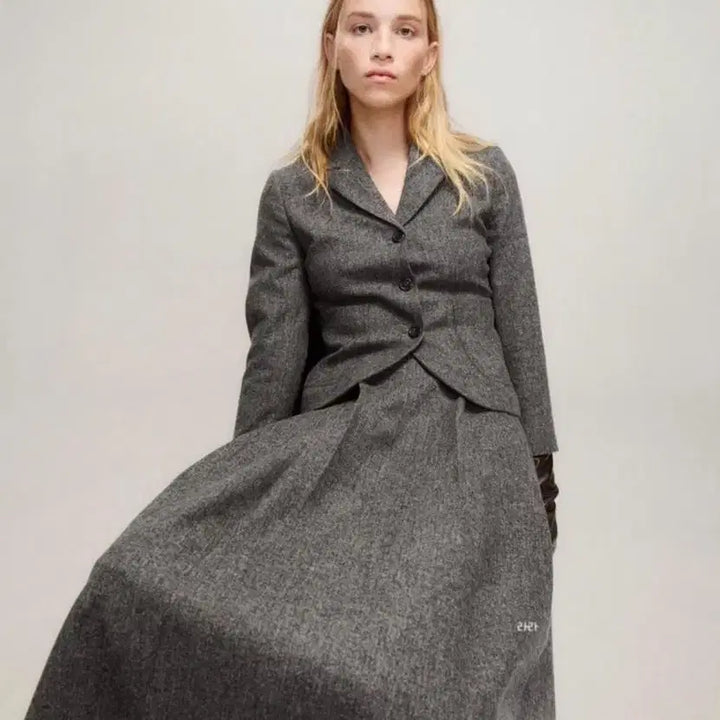 [BUNJANG] Zara Wool Blend Minimal Blazer Gray / 새상품 (W) 자라 울 블렌드 미니멀 블레이저 그레이