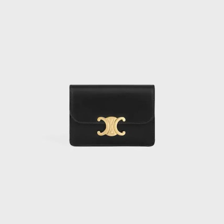 [BUNJANG] Celine Triomphe Card Wallet (Black) / 셀린느 플랩 트리옹프 카드지갑 (블랙)