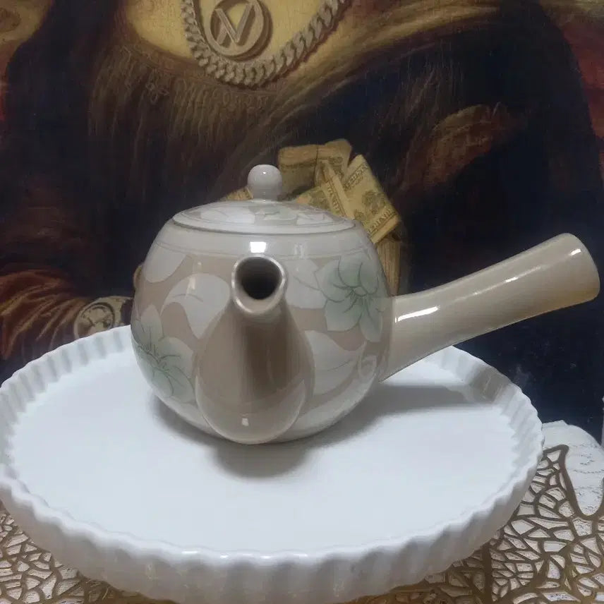 [BUNJANG] Kwangjuyo Buncheong Mokbuyeongmun Teapot / 광주요 분청목부용문 다관
