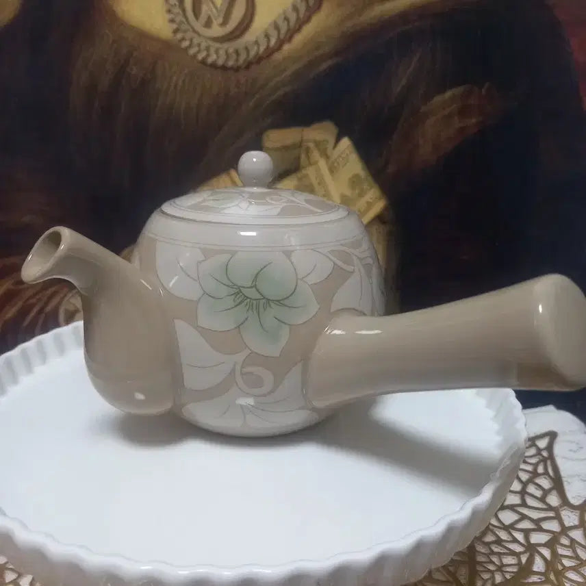 [BUNJANG] Kwangjuyo Buncheong Mokbuyeongmun Teapot / 광주요 분청목부용문 다관