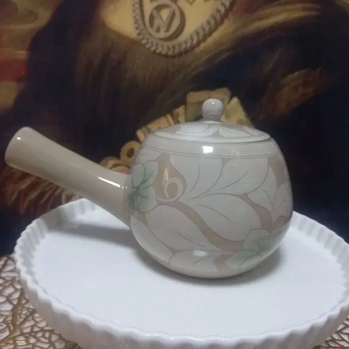 [BUNJANG] Kwangjuyo Buncheong Mokbuyeongmun Teapot / 광주요 분청목부용문 다관