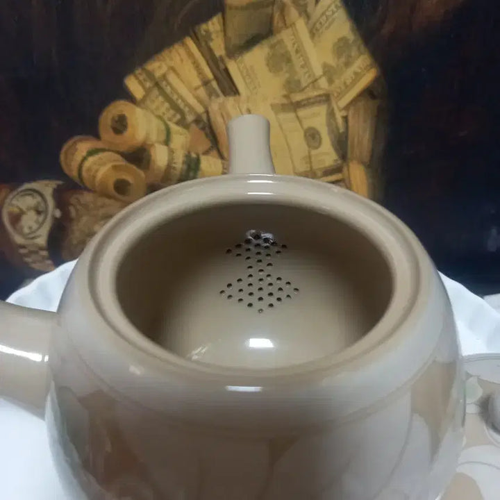 [BUNJANG] Kwangjuyo Buncheong Mokbuyeongmun Teapot / 광주요 분청목부용문 다관