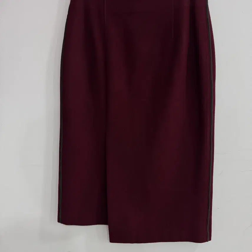 [BUNJANG] System Burgundy Wool Long Skirt / 시스템 버건디컬러 울 스커트