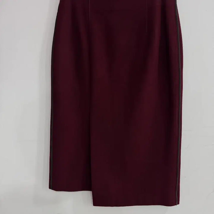 [BUNJANG] System Burgundy Wool Long Skirt / 시스템 버건디컬러 울 스커트