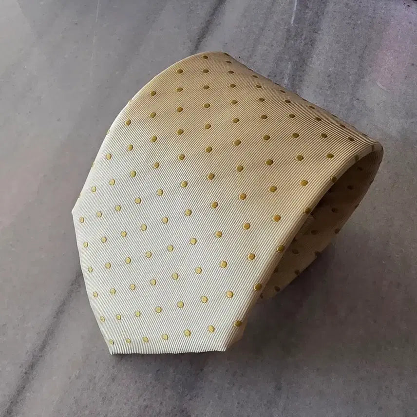 [BUNJANG] BOS Tie Pale Yellow Dot / 보스 넥타이 페일옐로 도트
