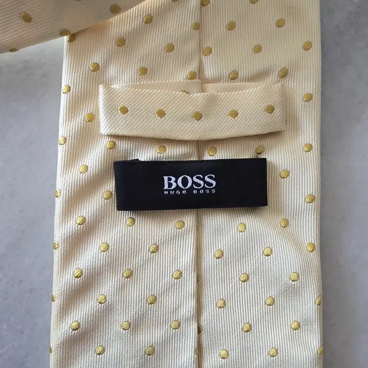 [BUNJANG] BOS Tie Pale Yellow Dot / 보스 넥타이 페일옐로 도트