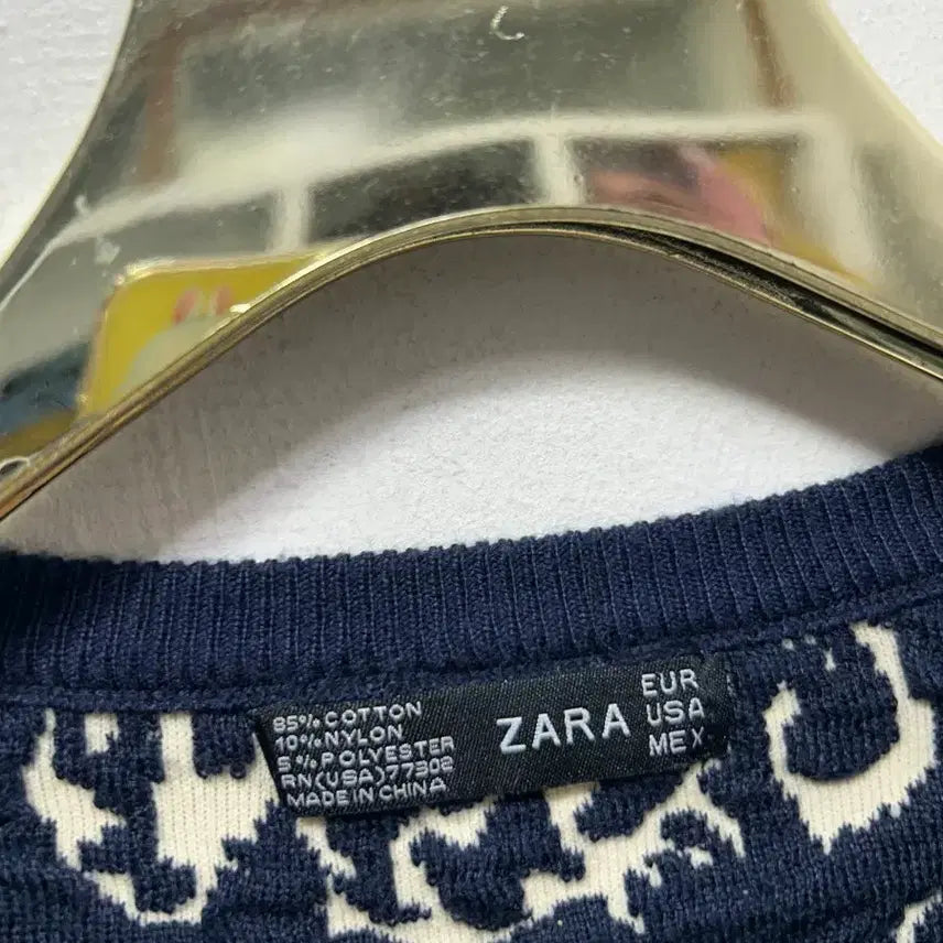 [BUNJANG] Zara Flower Pattern Zip-Up Cardigan / 자라 플라워 패턴 집업 가디건