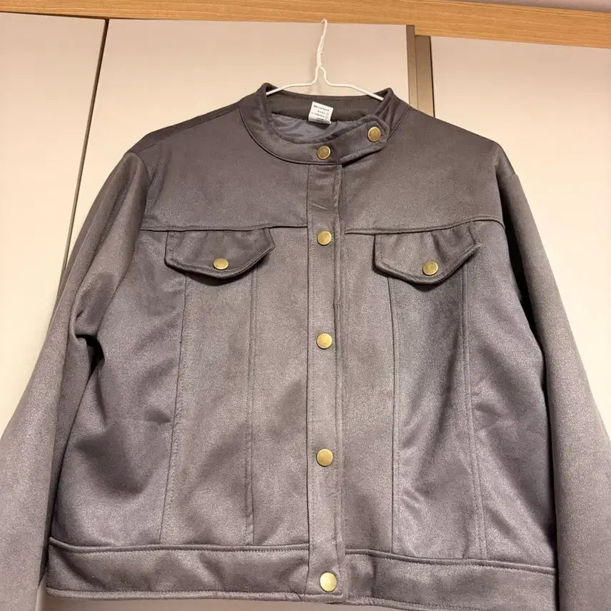 [BUNJANG] Gray Suede Jacket - Women&