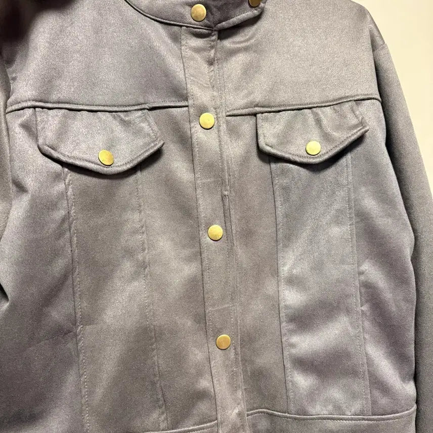 [BUNJANG] Gray Suede Jacket - Women&