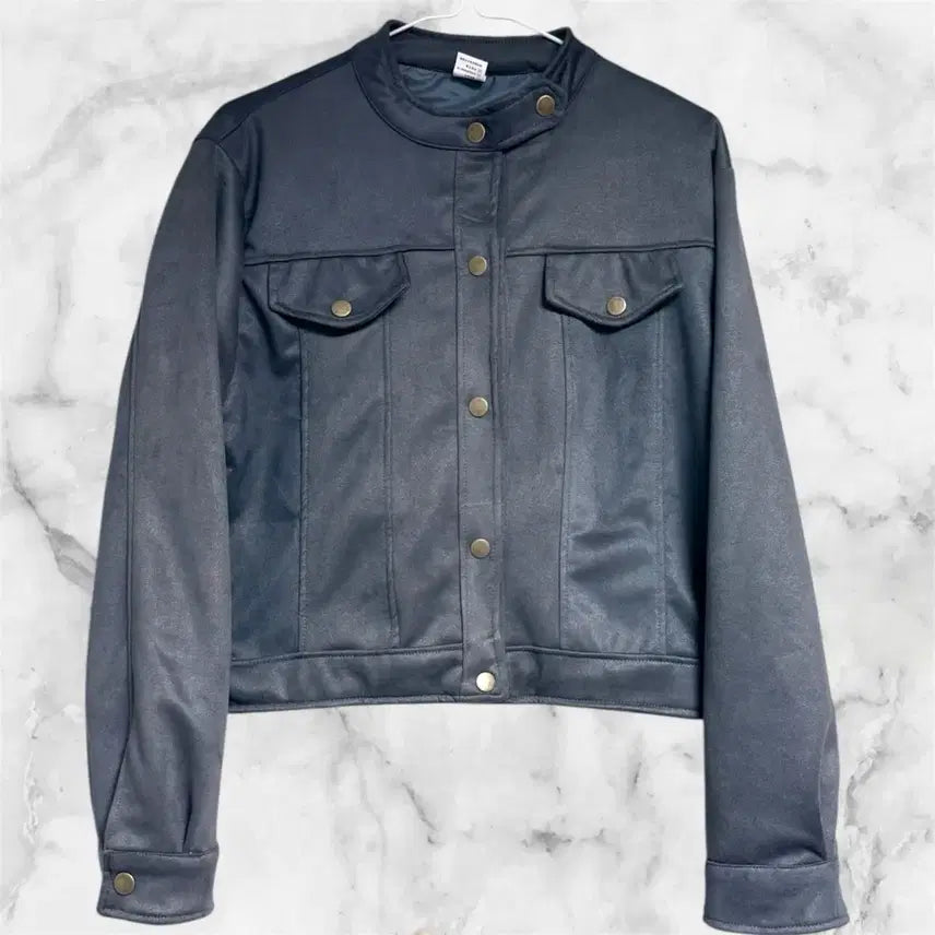 [BUNJANG] Gray Suede Jacket - Women&