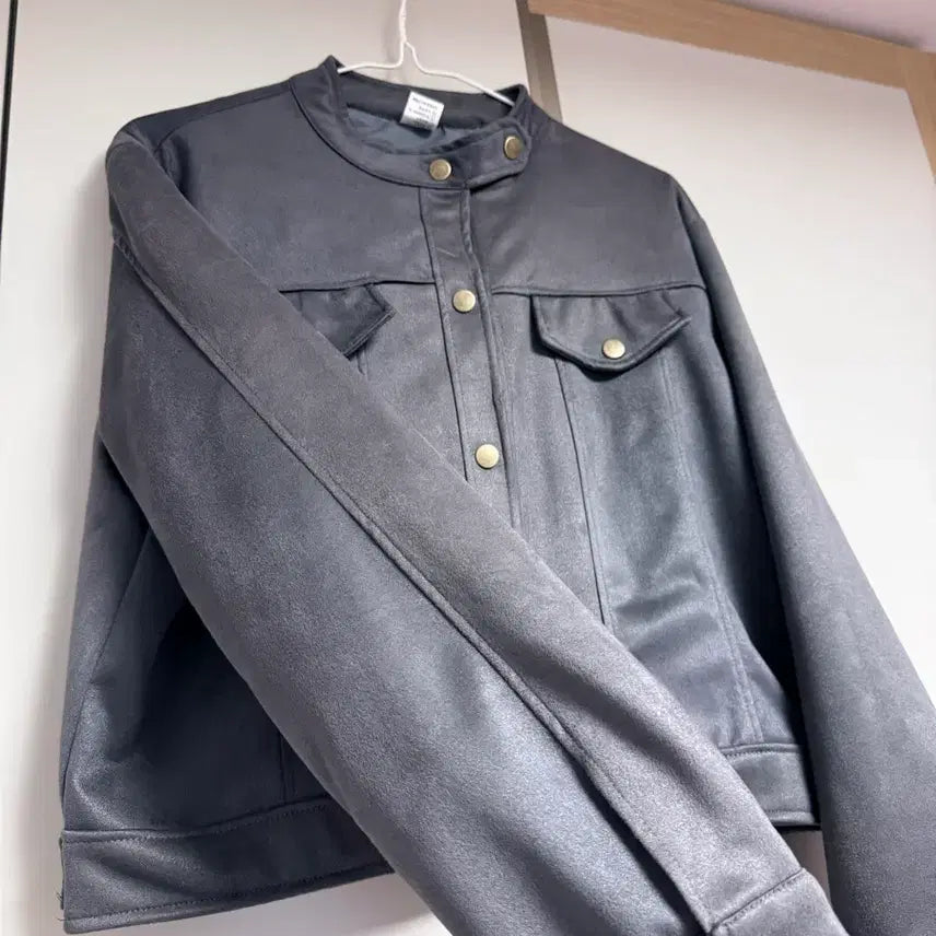 [BUNJANG] Gray Suede Jacket - Women&