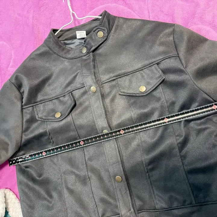 [BUNJANG] Gray Suede Jacket - Women&