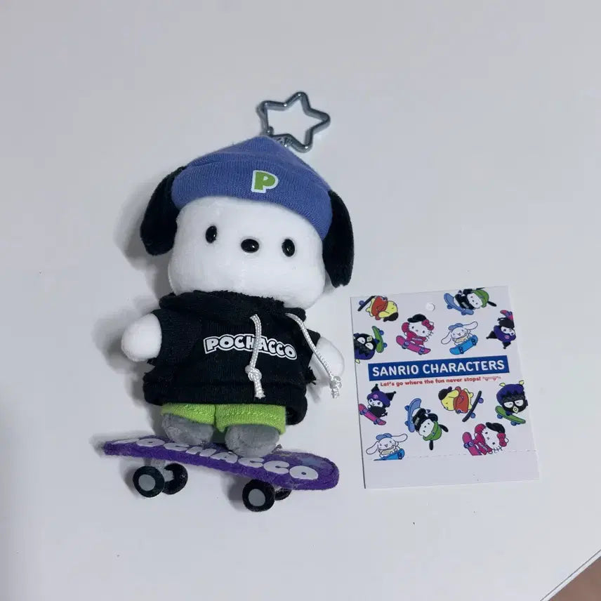 [SOLD OUT] 산리오 스케이트보드 포챠코 포차코 마스코트 인형 키링
