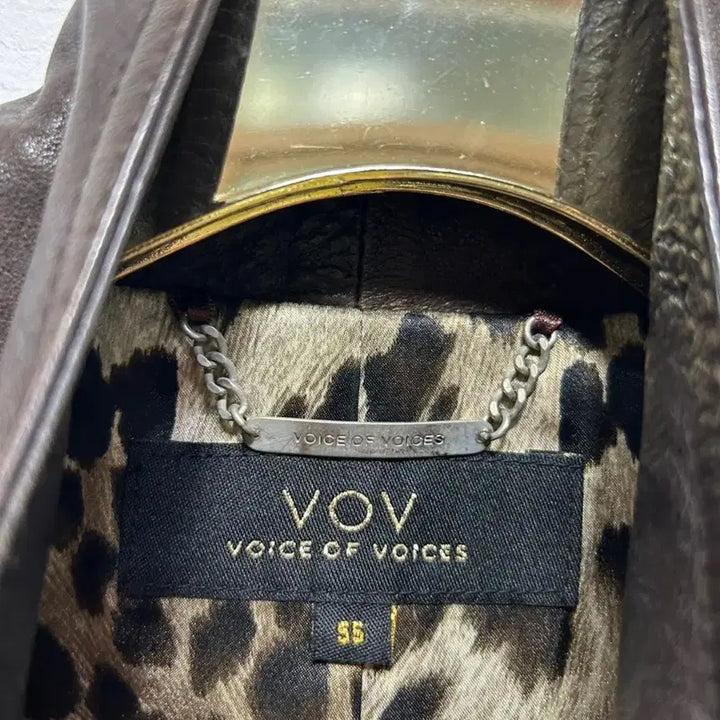 [BUNJANG] VOV Brown Leather Rider Jacket / VOV 브라운 가죽 라이더 자켓 양가죽 S