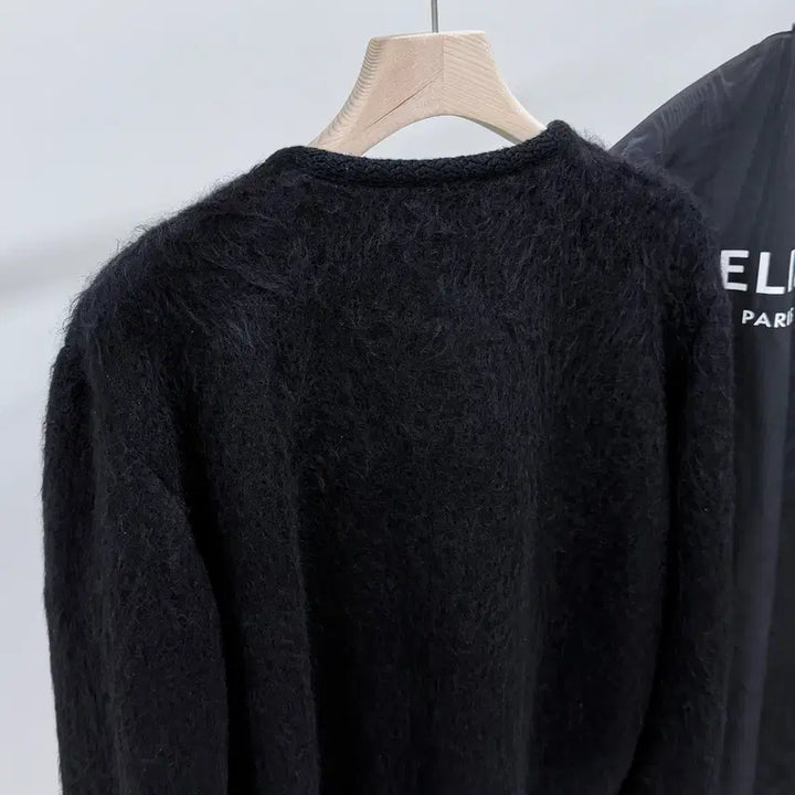 [BUNJANG] Celine Brushed Mohair Cardigan Black / [S+급/M] 24SS 셀린느 브러쉬드 모헤어 가디건 블랙