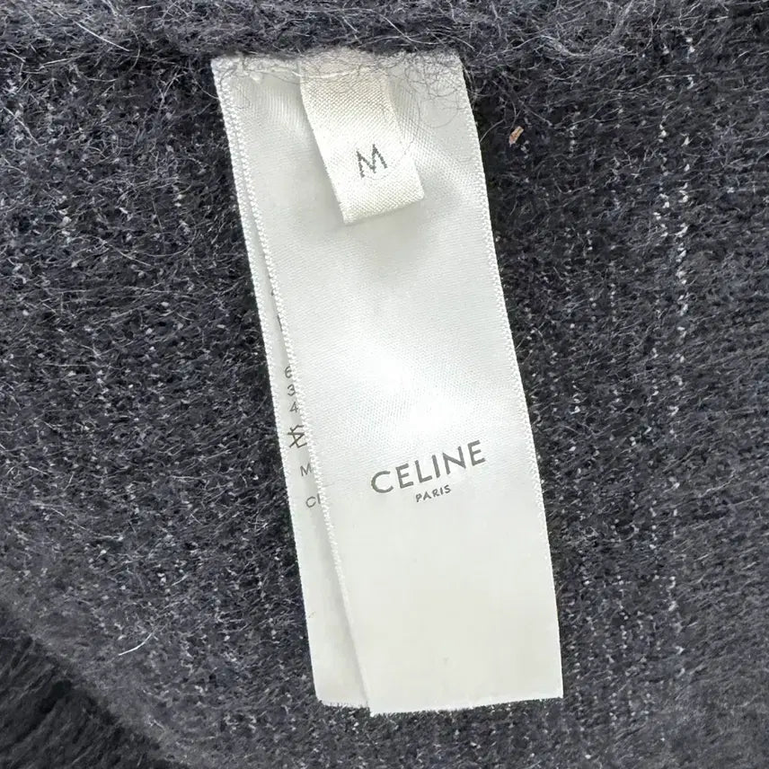 [BUNJANG] Celine Brushed Mohair Cardigan Black / [S+급/M] 24SS 셀린느 브러쉬드 모헤어 가디건 블랙