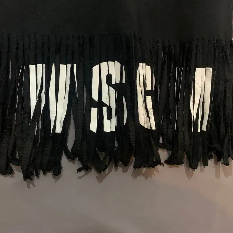 [BUNJANG] MSGM Logo Tassel Sleeve Mini Dress / M MSGM 로고 테슬 수술 후드 반팔 원피스