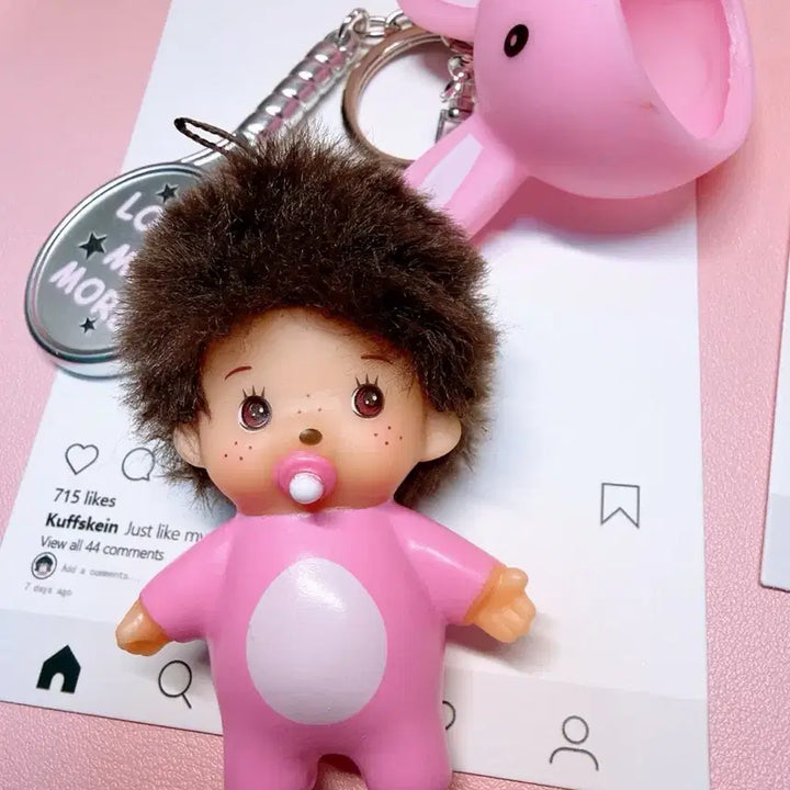 [BUNJANG] BabyMonster Monchhichi Keyring / 베이비몬치치키링 베베치치 몬치치키링
