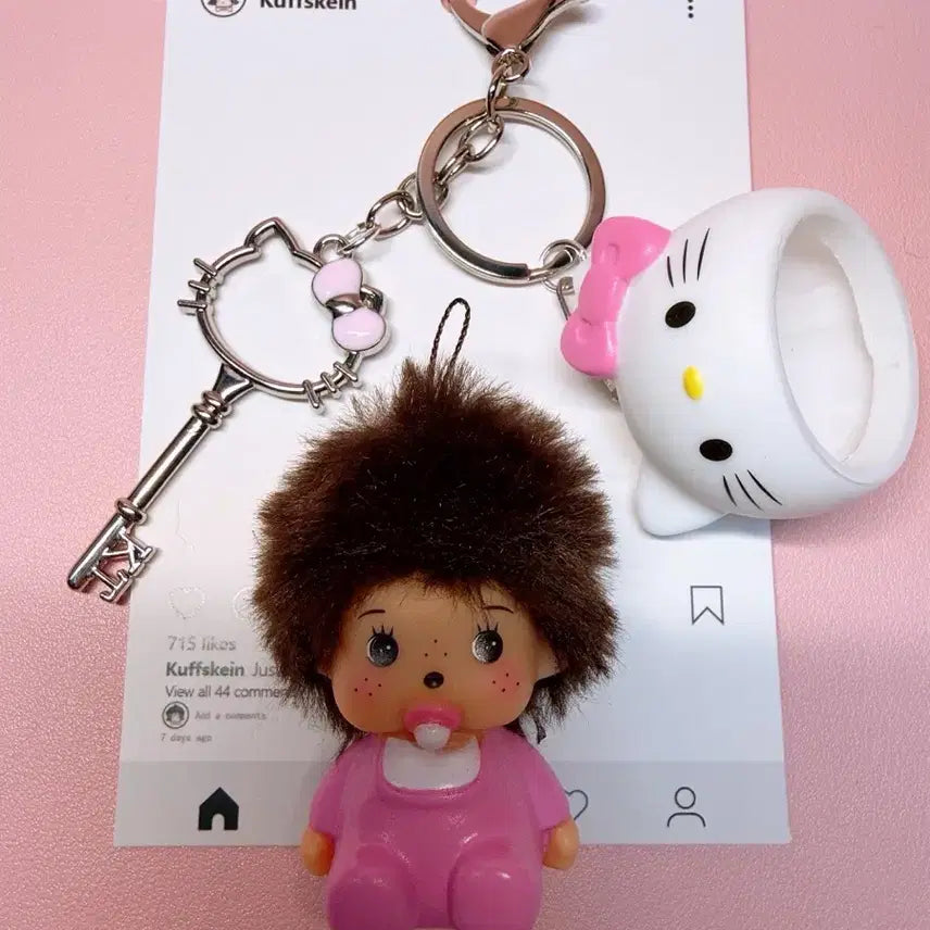 [BUNJANG] BabyMonster Monchhichi Keyring / 베이비몬치치키링 베베치치 몬치치키링
