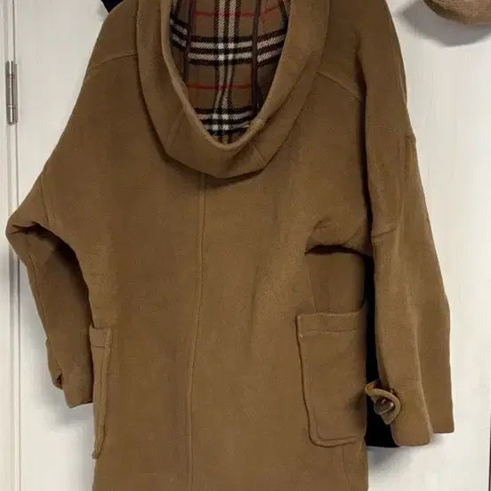 [BUNJANG] Burberry Check Pattern Duffle Coat / 택포) 버버리 체크패턴 더플 코트100