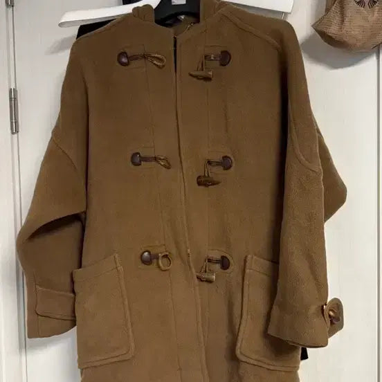 [BUNJANG] Burberry Check Pattern Duffle Coat / 택포) 버버리 체크패턴 더플 코트100