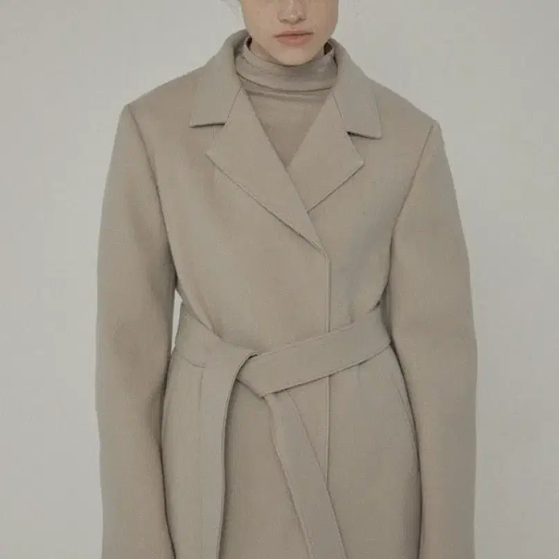 [BUNJANG] Coquette Belted Wool Coat Ivory / 원가20) 코켓 벨티드 울 코트 아이보리
