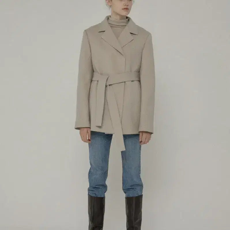 [BUNJANG] Coquette Belted Wool Coat Ivory / 원가20) 코켓 벨티드 울 코트 아이보리