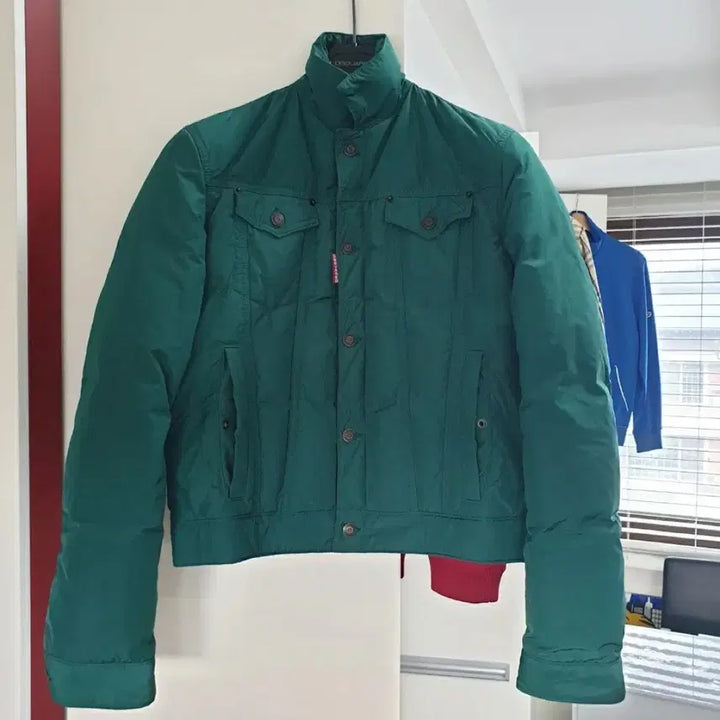 [BUNJANG] Dsquared2 Cropped Padded Jacket / 디스퀘어드2 숏패딩 트러커 라이더 스타일 크롭패딩