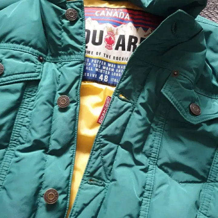 [BUNJANG] Dsquared2 Cropped Padded Jacket / 디스퀘어드2 숏패딩 트러커 라이더 스타일 크롭패딩