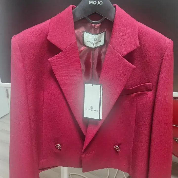 [BUNJANG] MOJO.S.PHINE Double Button Crop Jacket (Size 55) / MOJO.S.PHINE 크롭 더블 버튼 자켓 55