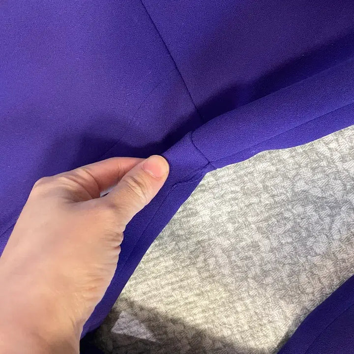 [BUNJANG] MojoSphin Silk Scarf Midi Dress / 모조에스핀 실크 스카프 원피스 미디 울100 보라 퍼플 리본 타이