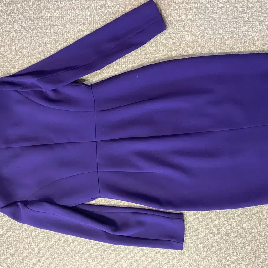 [BUNJANG] MojoSphin Silk Scarf Midi Dress / 모조에스핀 실크 스카프 원피스 미디 울100 보라 퍼플 리본 타이
