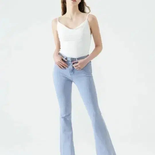 [BUNJANG] Grace U Light Blue Denim Jeans / 그레이스유 연청 연베이지 데님 s