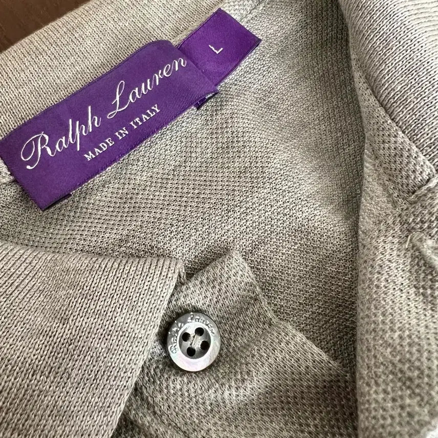 [BUNJANG] Ralph Lauren Purple Label Bear Embroidered Polo Shirt / 랄프로렌 퍼플라벨 베어 곰돌이 피케 카라티