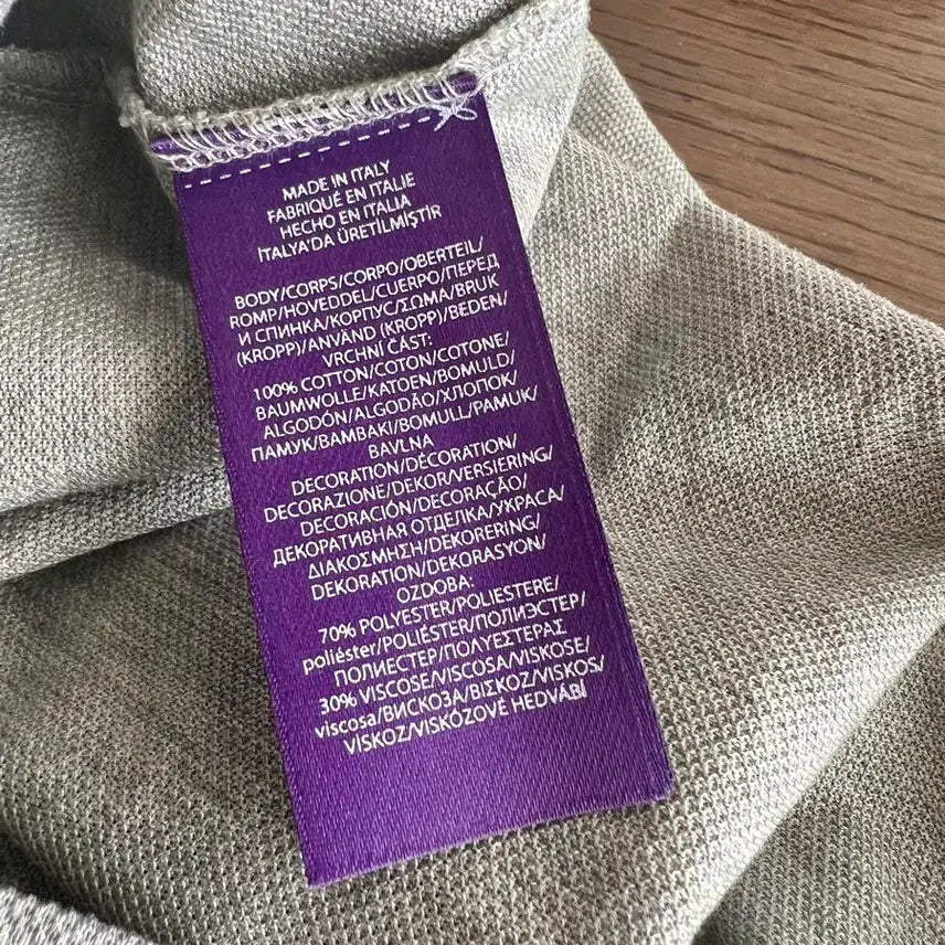 [BUNJANG] Ralph Lauren Purple Label Bear Embroidered Polo Shirt / 랄프로렌 퍼플라벨 베어 곰돌이 피케 카라티