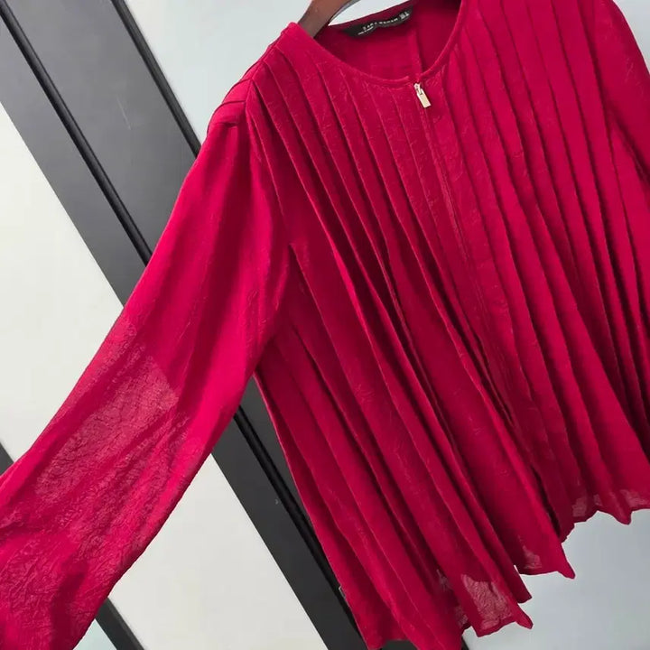 [BUNJANG] ZARA Pleated Flare Jacket (S) / 자라 플리츠 플레어 자켓 s